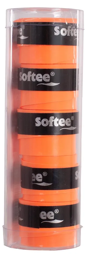 Pack de 5 Surgrips Smooth Softee Tech Orange Fluo pour Raquette Padel