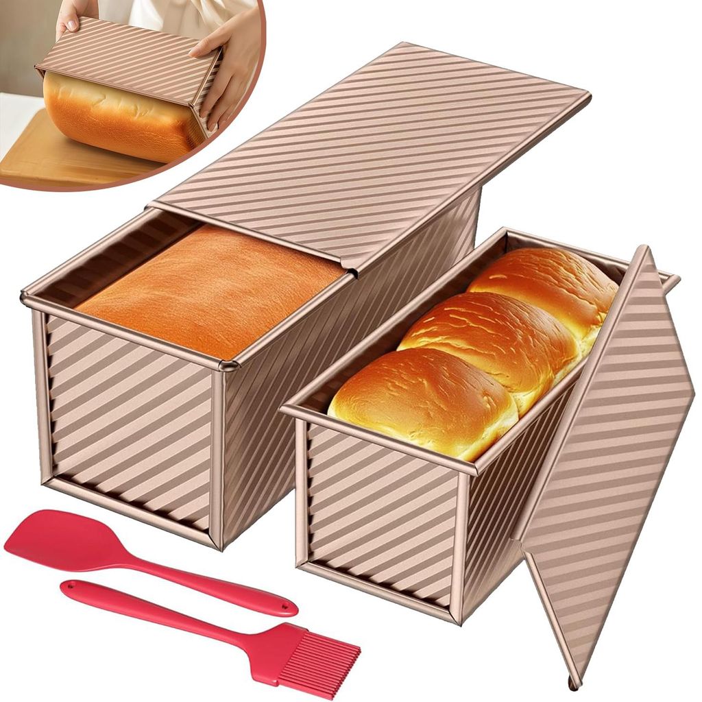 Toast Brot Backform Set, Antihaft Brot Toastform mit Produktbild 