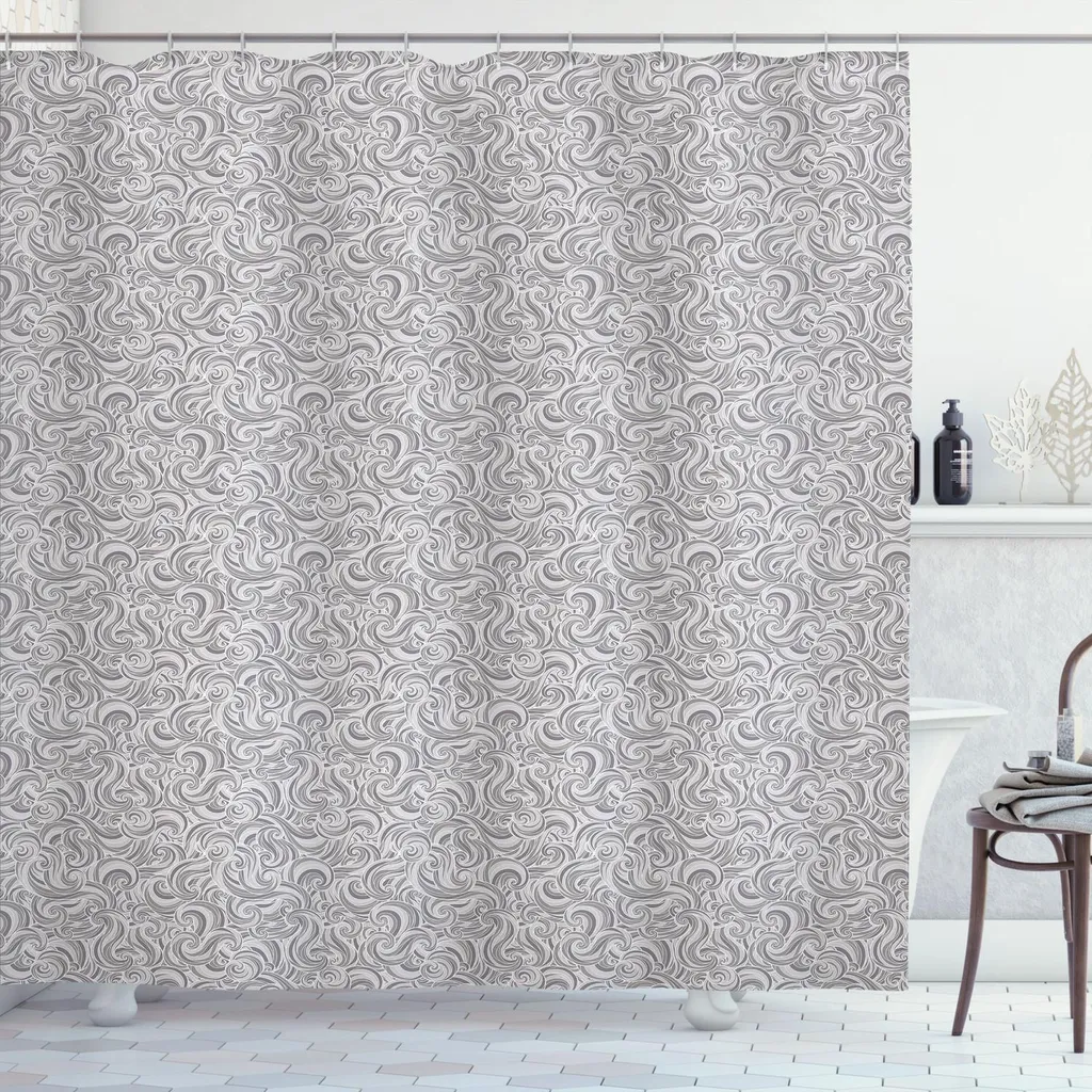 Offerta Tenda Doccia ABAKUHAUS Grigia 175x180 | Tessuto Lavabile