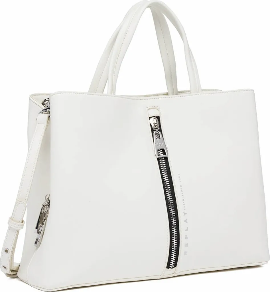 Sac à épaule Replay Optical White blanc - Sac bandoulière élégant chic