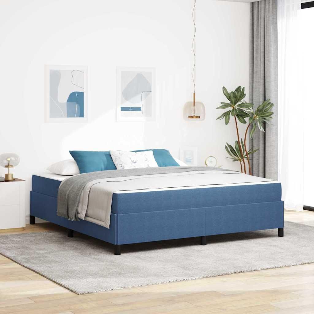 Maison Exclusive - Bettrahmen mit Matratze Blau 180 x 200 cm Stoff