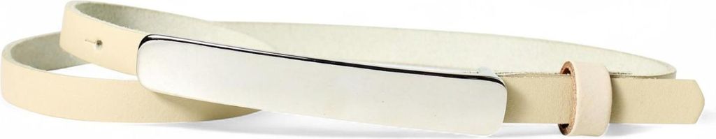 FRONHOFER 1,2cm schmaler Gürtel mit 12 cm silberfarbiger Gürtelschnalle 17574