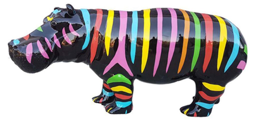 Abstrakte Figur Statue Nilpferd Skulptur Deko Garten Design 180cm Neu Statuen