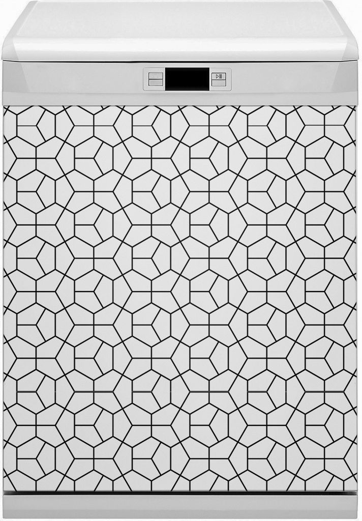 Küche Magnet für Spülmaschine Abwaschbar 60x80 cm Geschirrspüle - Geometrische Figur