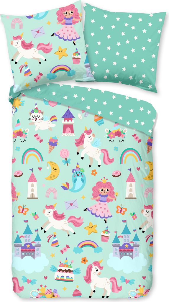 Duvet cover Good Morning 135x200 + 1* 80x80 cm - unicorn, Produktbild 
