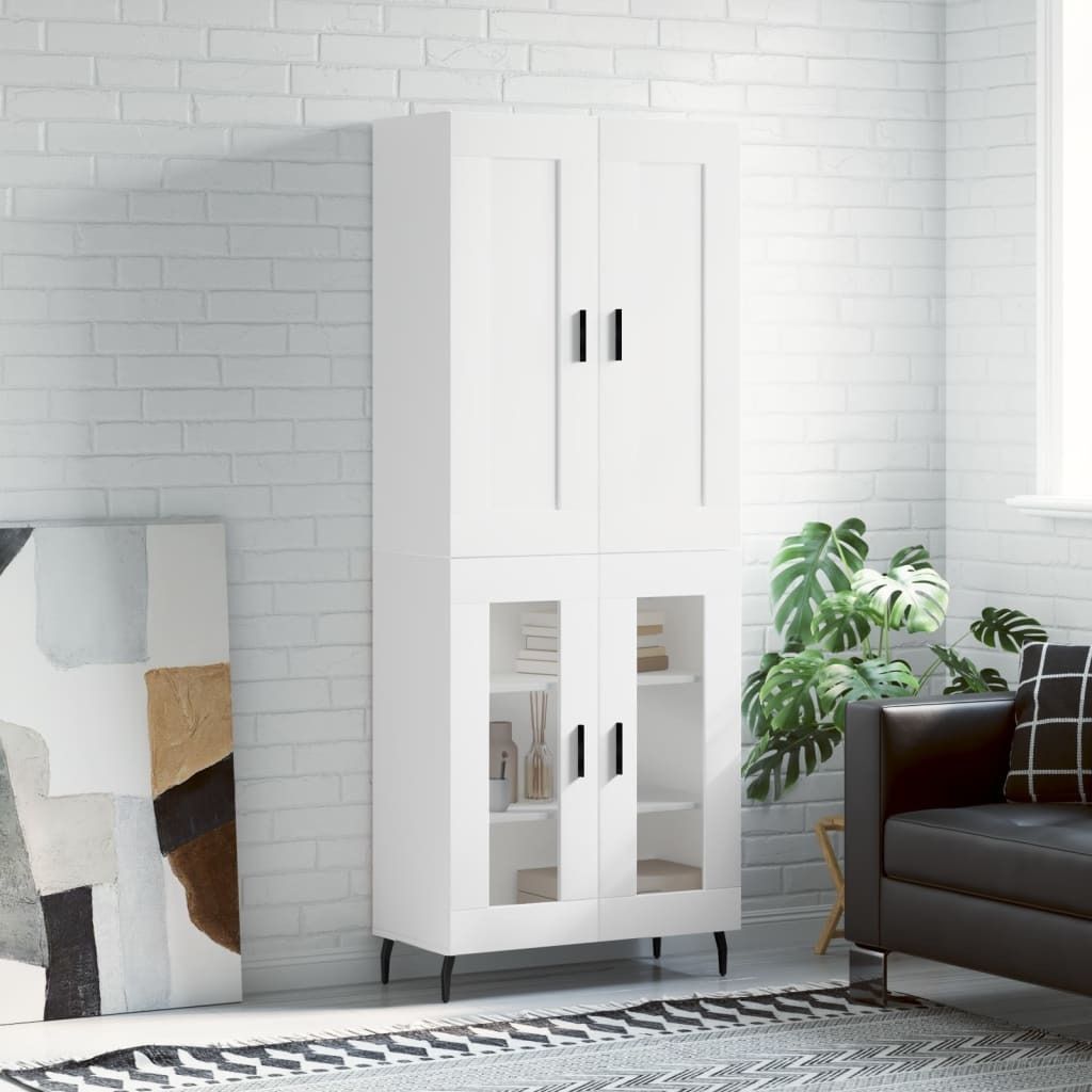 Maison Exclusive - Highboard Weiß 69,5x34x180 cm Holzwerkstoff