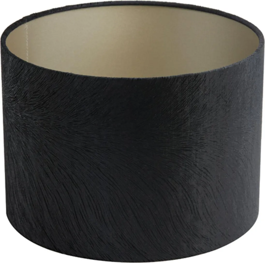 Abat-jour Lubis noir 20cm : remplacez votre ancien abat-jour E27