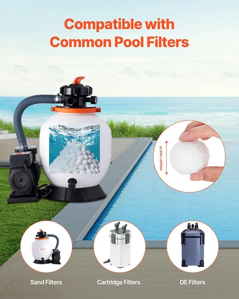 Palline Filtranti Piscina 3,5 lb Riutilizzabili - Addio Sabbia Pesante - 5