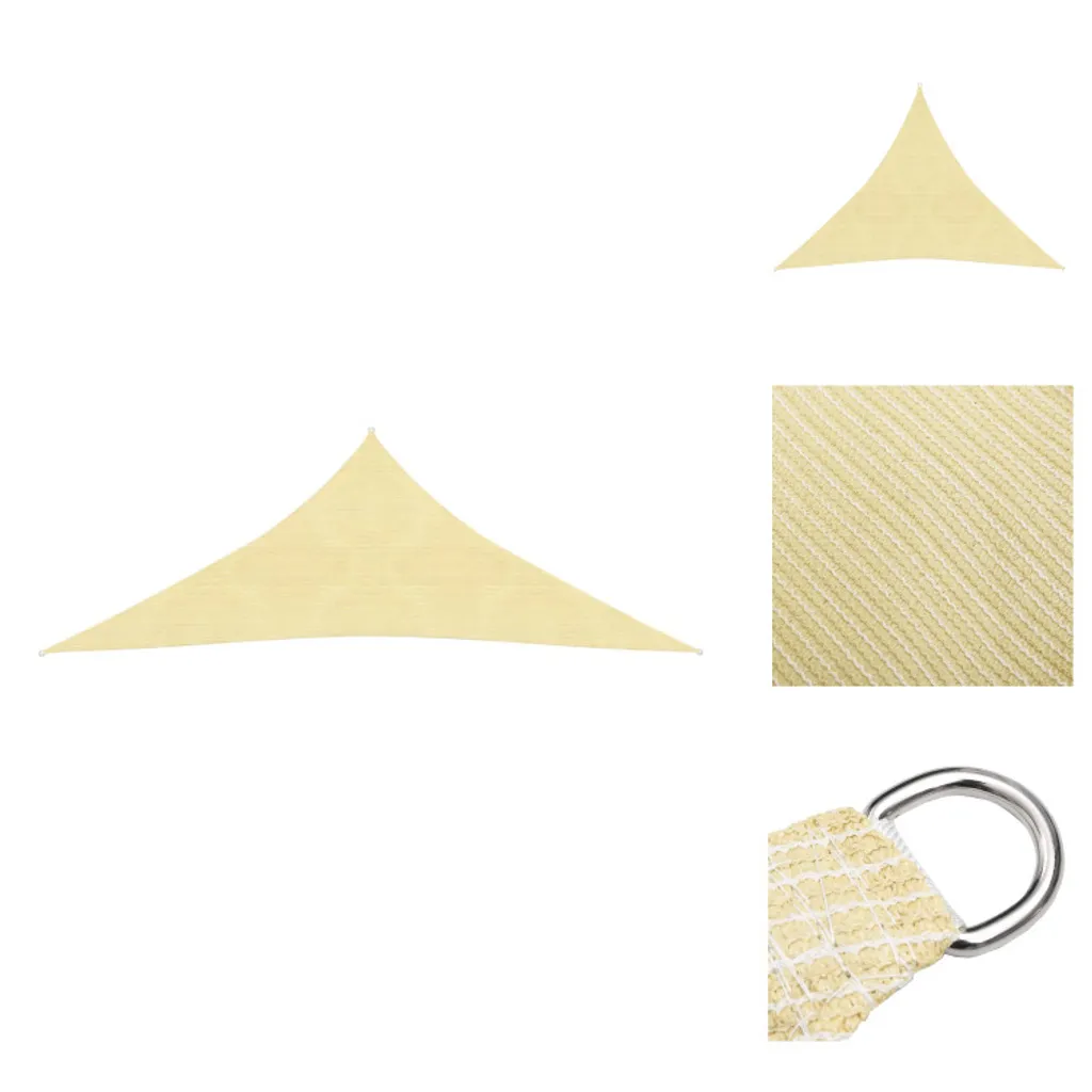 Tenda a Vela Triangolare vidaXL 3,6m Beige | Montaggio Facile e Durata