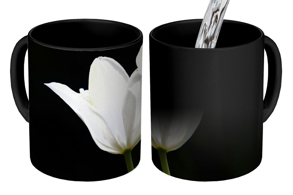 MuchoWow® Kouzelný pohár Bílý tulipán 350 ml Barva měnící Obrázek produktu 