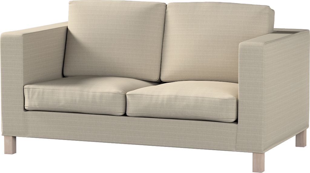 Dekoria Bezug für Karlanda 2-Sitzer Sofa nicht ausklappbar, kurz, beige, 60cm x 30cm x 50cm