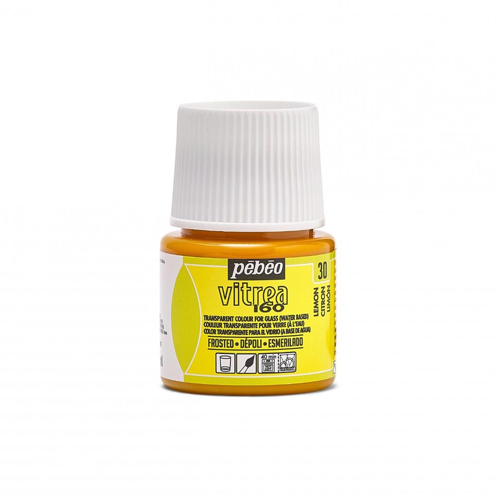 Pebeo Vitrea 160 Glasfarbe, 45 ml, 30 Frosted Lemon