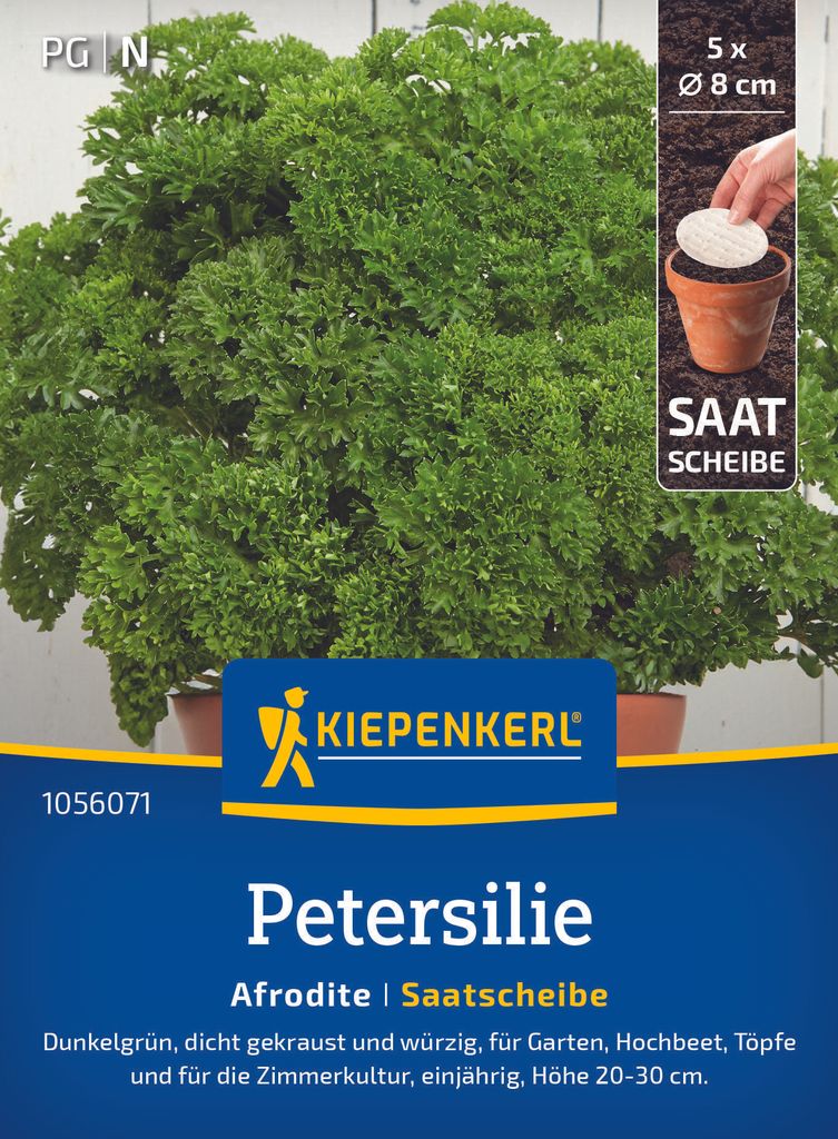 Kiepenkerl Petersiliensamen Saatscheibe Afrodite Petroselinum crispum 5 Stück
