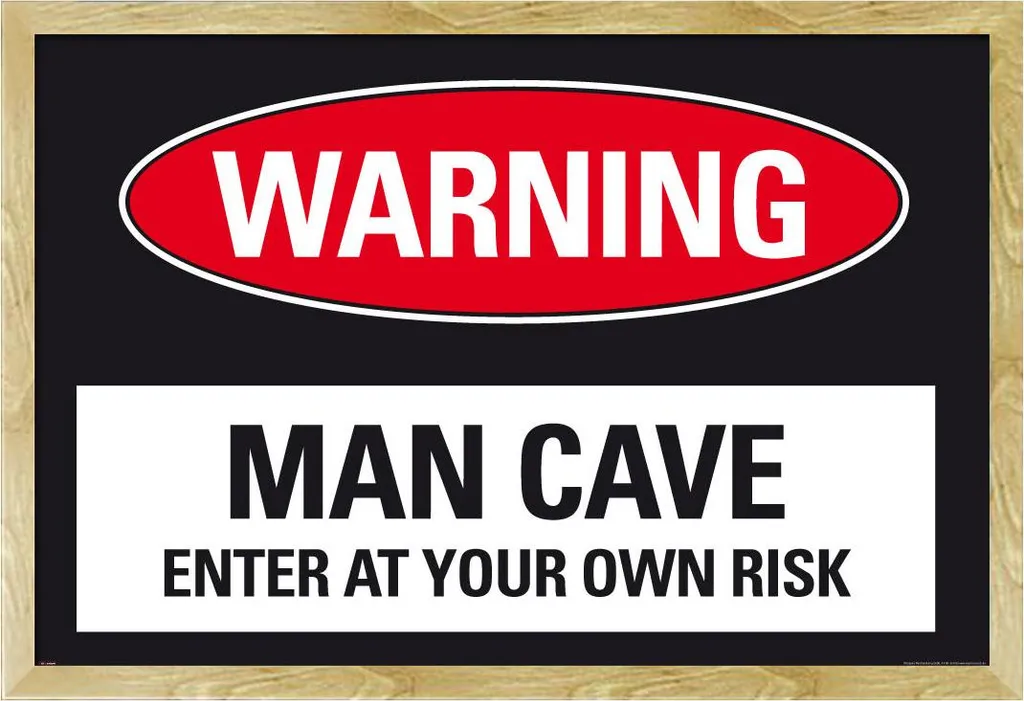 Décoration murale Man Cave Poster avec cadre hêtre Shinsuke pour bureau