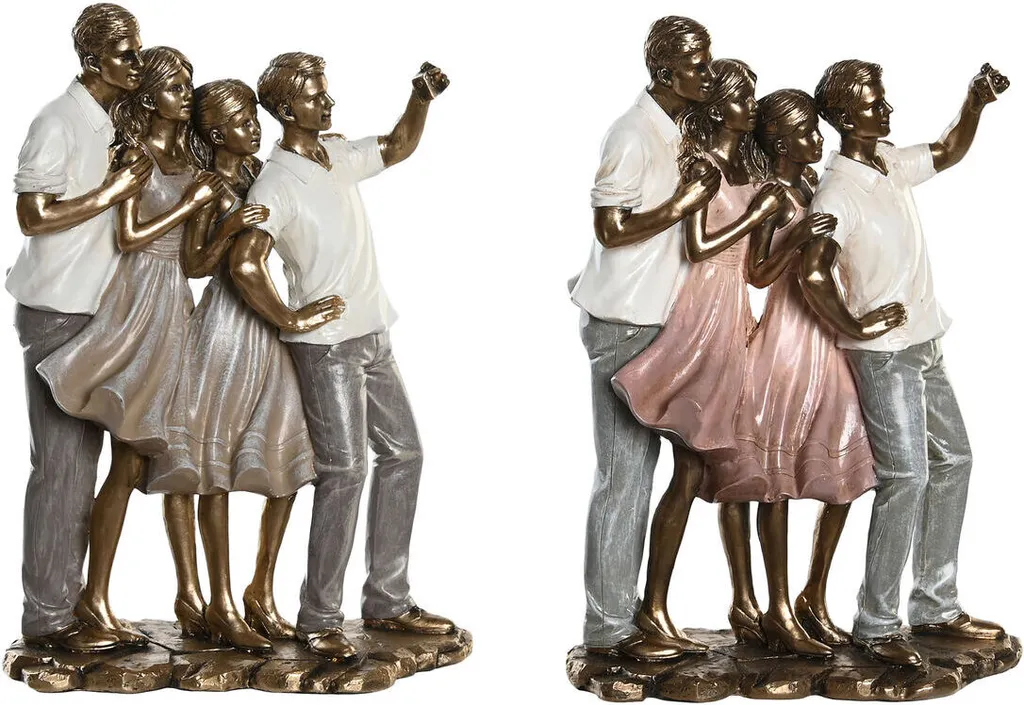 Personnalisez votre Intérieur avec ce Set de Statuettes Rose et Or