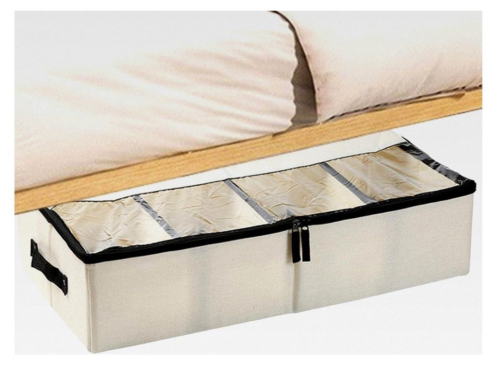 Unterbettkommode – großes verstellbares Fach für Schuhaufbewahrung unter dem Bett, geeignet für Organisation im Schlafzimmer, Wohnzimmer, Spie...