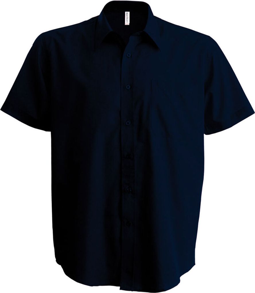 Camicia Kariban in popeline a manica corta in cotone Immagine del prodotto 