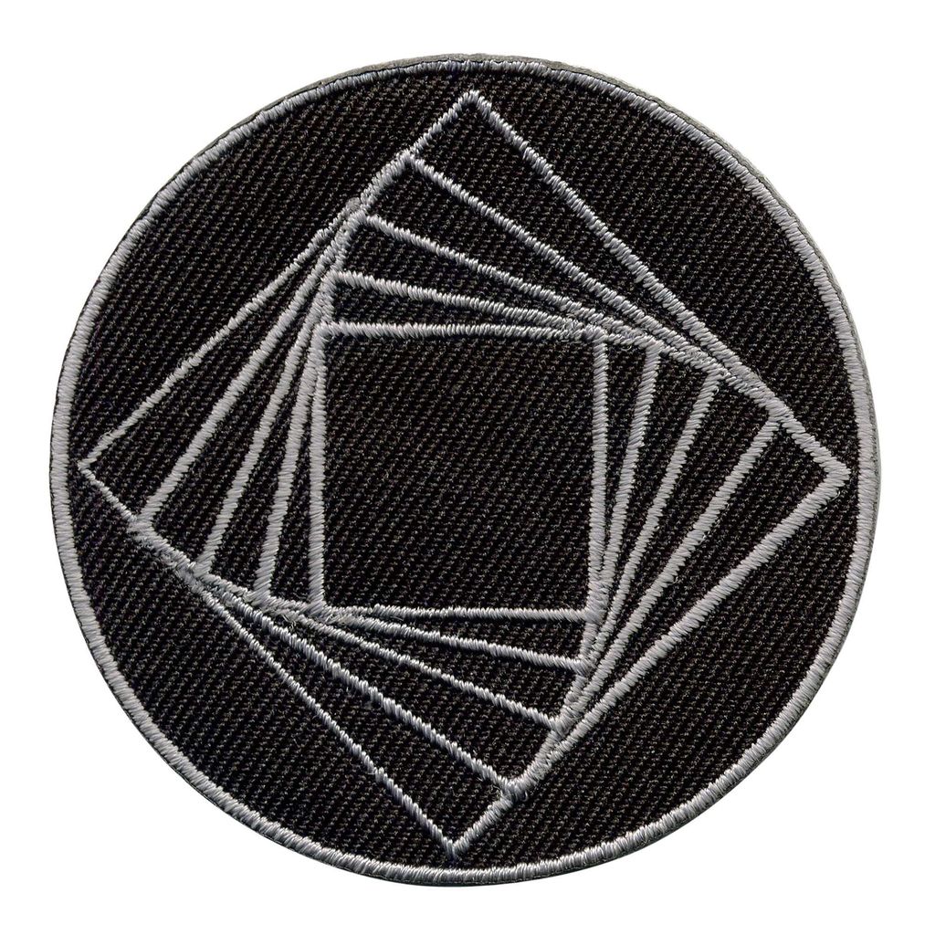 Aufnäher - Hexaeder - Metatrons Würfel - heilige Geometrie - Patch silber
