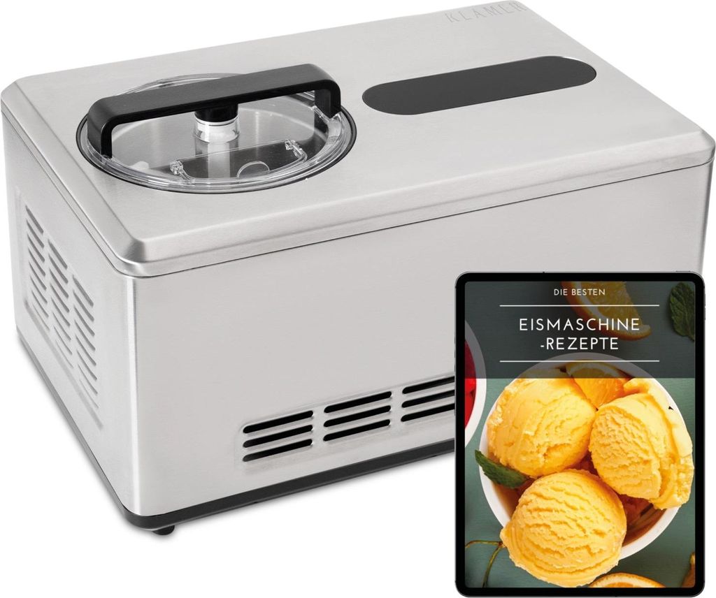 KLAMER 2-in-1 Eismaschine & Joghurtbereiter 2 L, 220 W Produktbild 