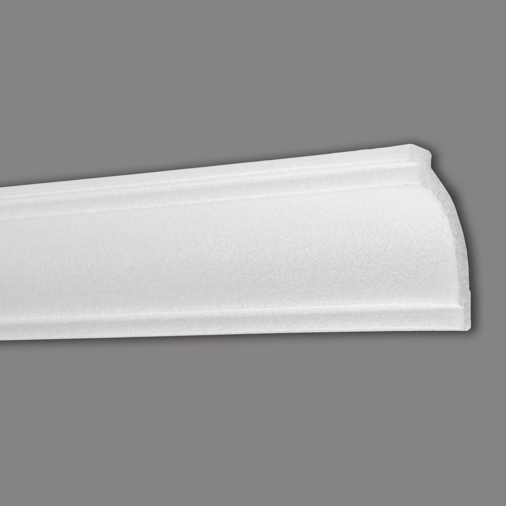 PROVISTON | Stuckleiste | Polystyrol | 55 x 68 x 2000 mm | Weiß | Deckenleiste