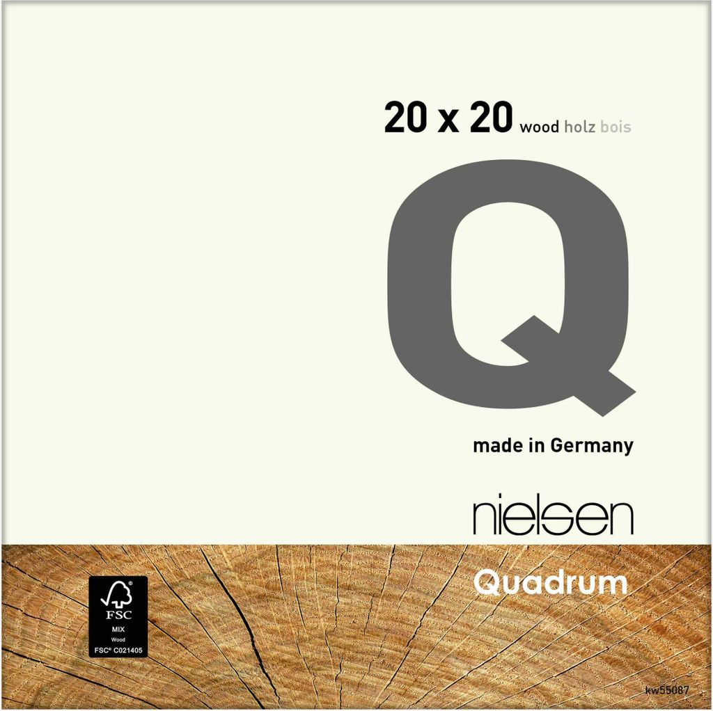 nielsen Holz Bilderrahmen Quadrum, 20x20 cm, Deckend Weiß