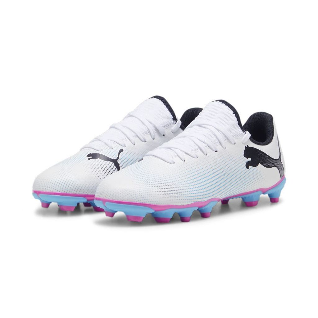 Puma Future 7 Play FG/AG Jugend Fußballschuhe Kinder weiß schwarz pink Gr 38,5