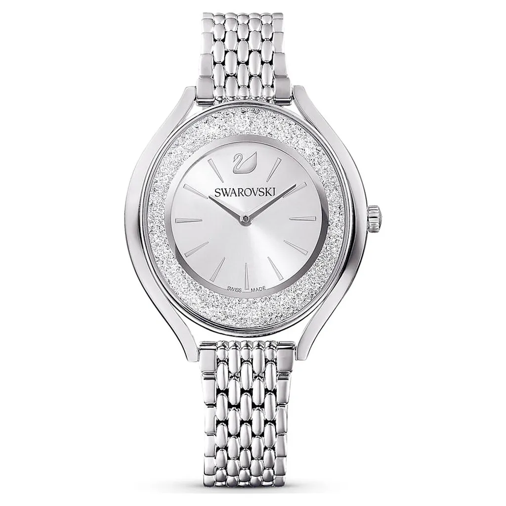 Montre fabrication suisse Swarovski Crystalline Aura en métal argenté