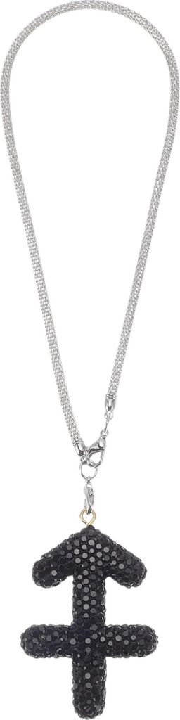 1 Stück Metall Faux Strass Schütze Faux Diamant Auto Rückspiegel Anhänger Zubehör Auto Hängeschmuck Schwarz