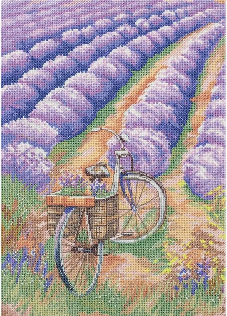 Broderie au point de croix compté Panna Beauté de Provence motif lavande