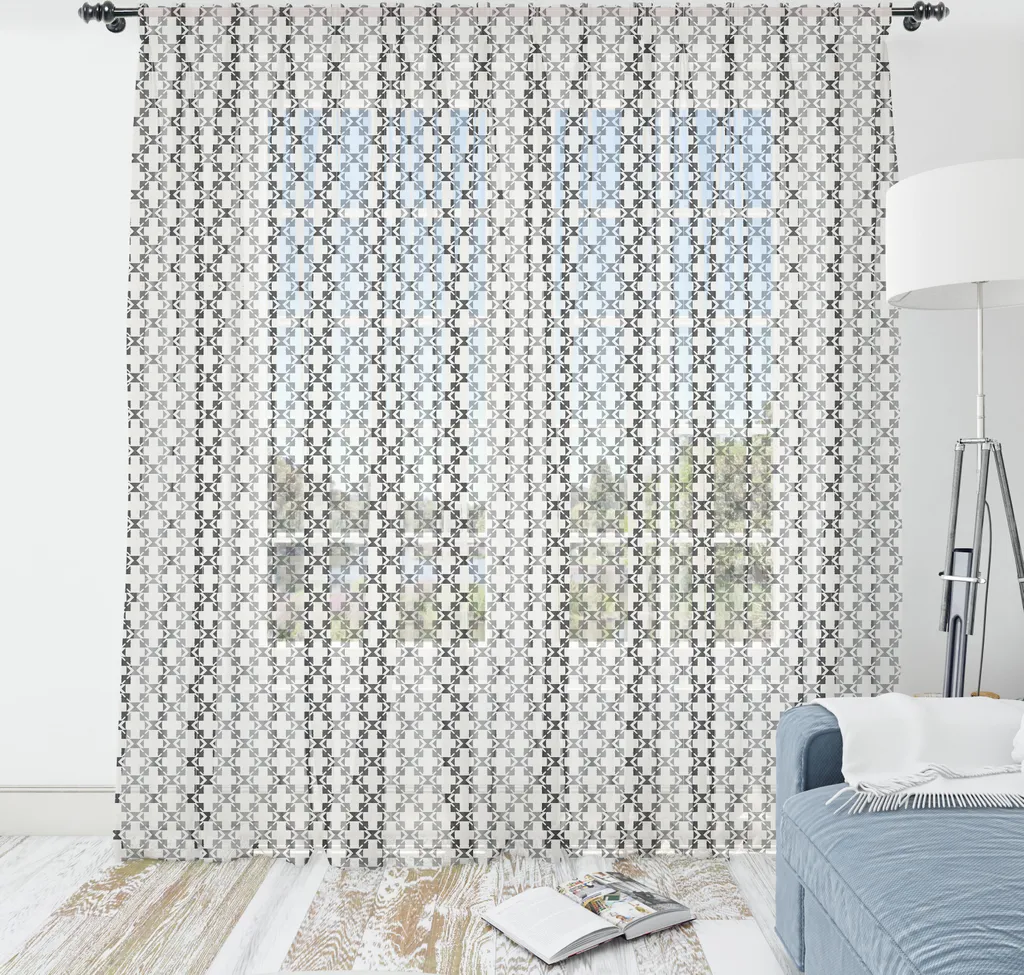 Grande Décoration Murale en Tissu Satiné Losanges Créatifs 274x274 cm