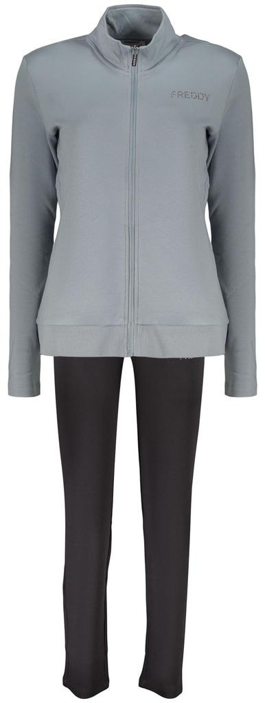 Komfortable blaue Sweatjacke & schwarze Sporthose für Damen kaufen