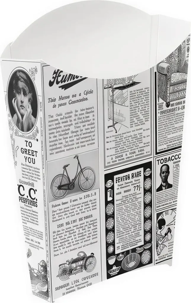 Étui frites en carton TIMES 190g, emballage jetable lot de 200 unités