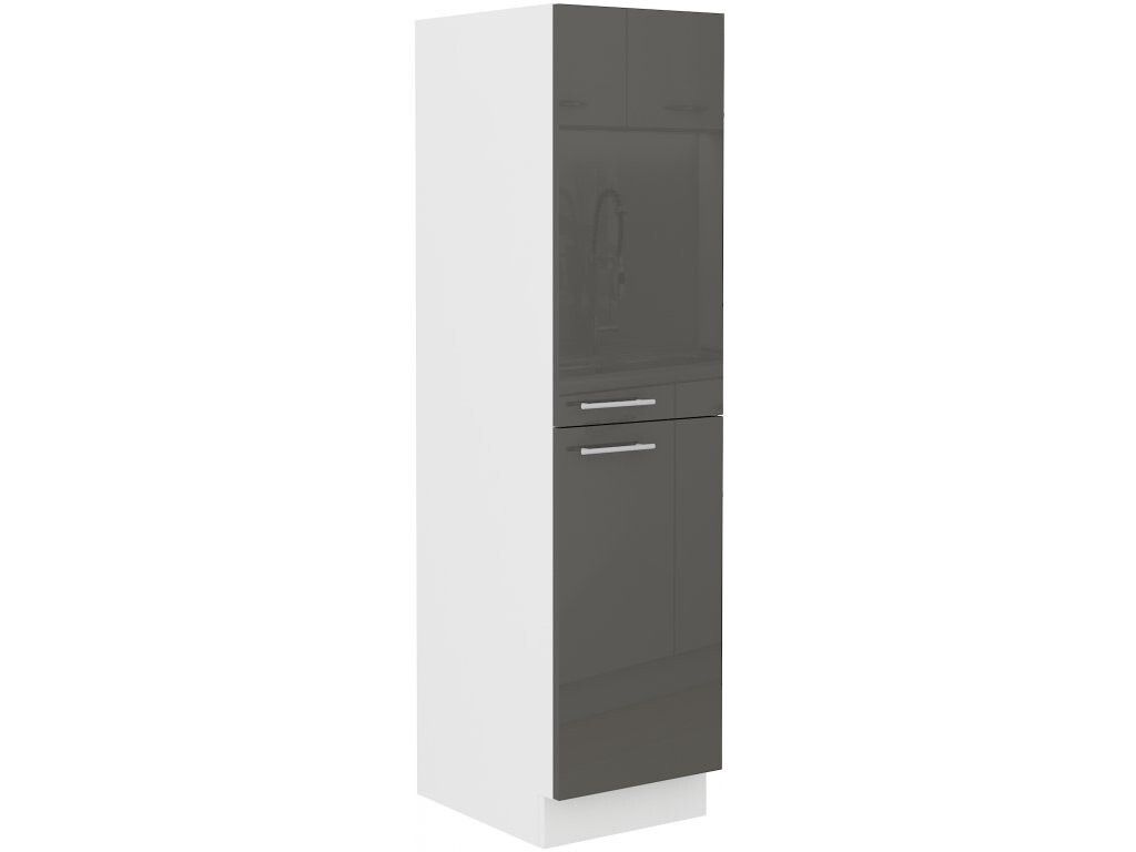 Hoher Schrank LAJLA – Breite 30 cm, grau/weiß