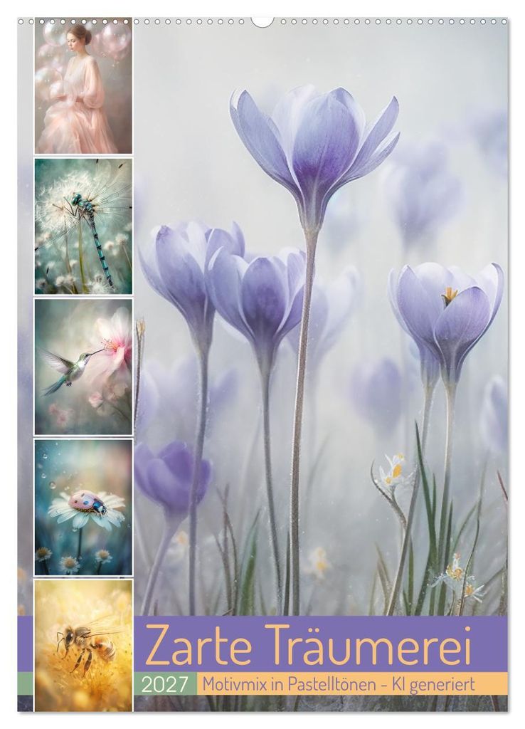 Zarte Träumerei (Wandkalender 2027 DIN A2 hoch), CALVENDO Monatskalender