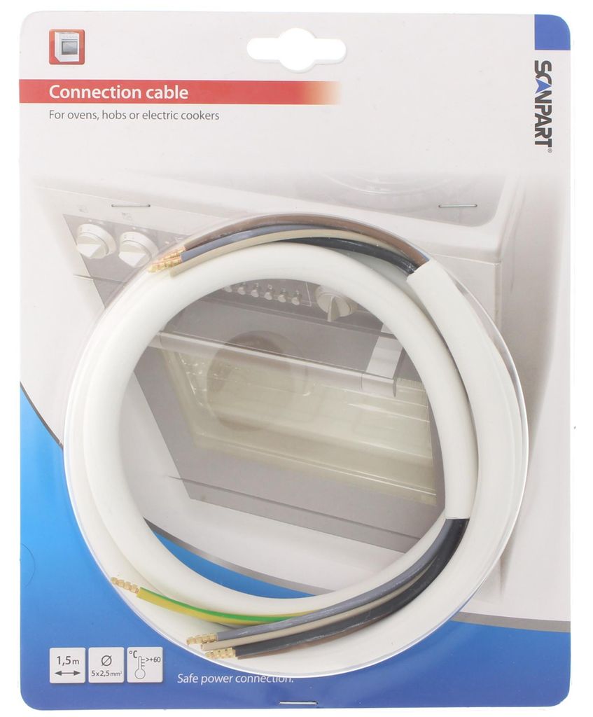 Câble de raccordement de cuisinière H05VV-F, embouts des Image du produit 