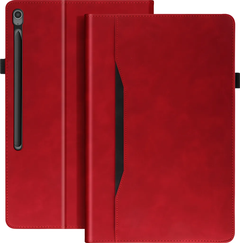 Avizar Custodia Tab S10 FE+ Rosso: Protezione Portafoglio e Supporto Video