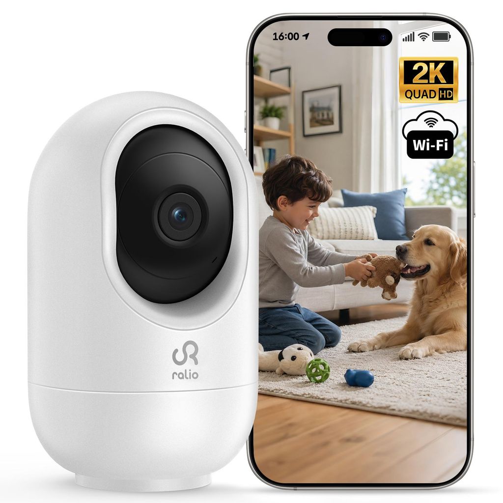 Ralio WiFi Überwachungskamera 2K/3MP, Sicherheitskamera Produktbild 
