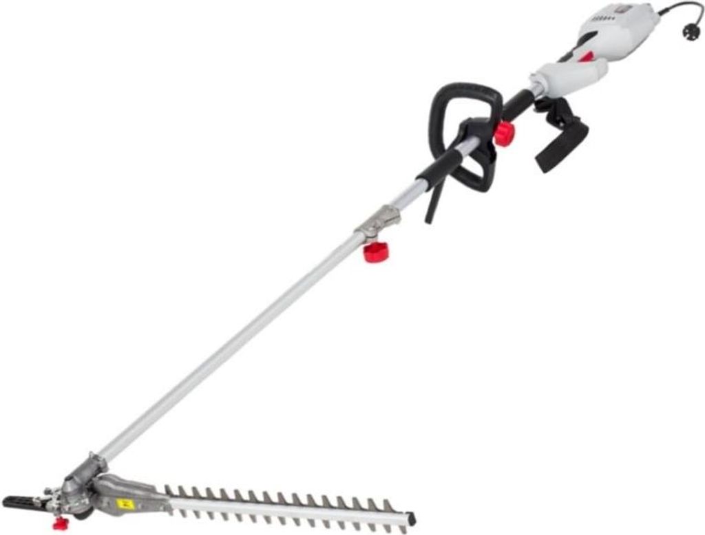 A pole hedge trimmer is shown against a white background.