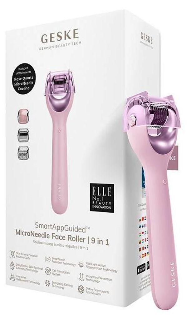 Geske 9-In-1 Nadel-Mesotherapie-Gesichtsroller Mit Produktbild 
