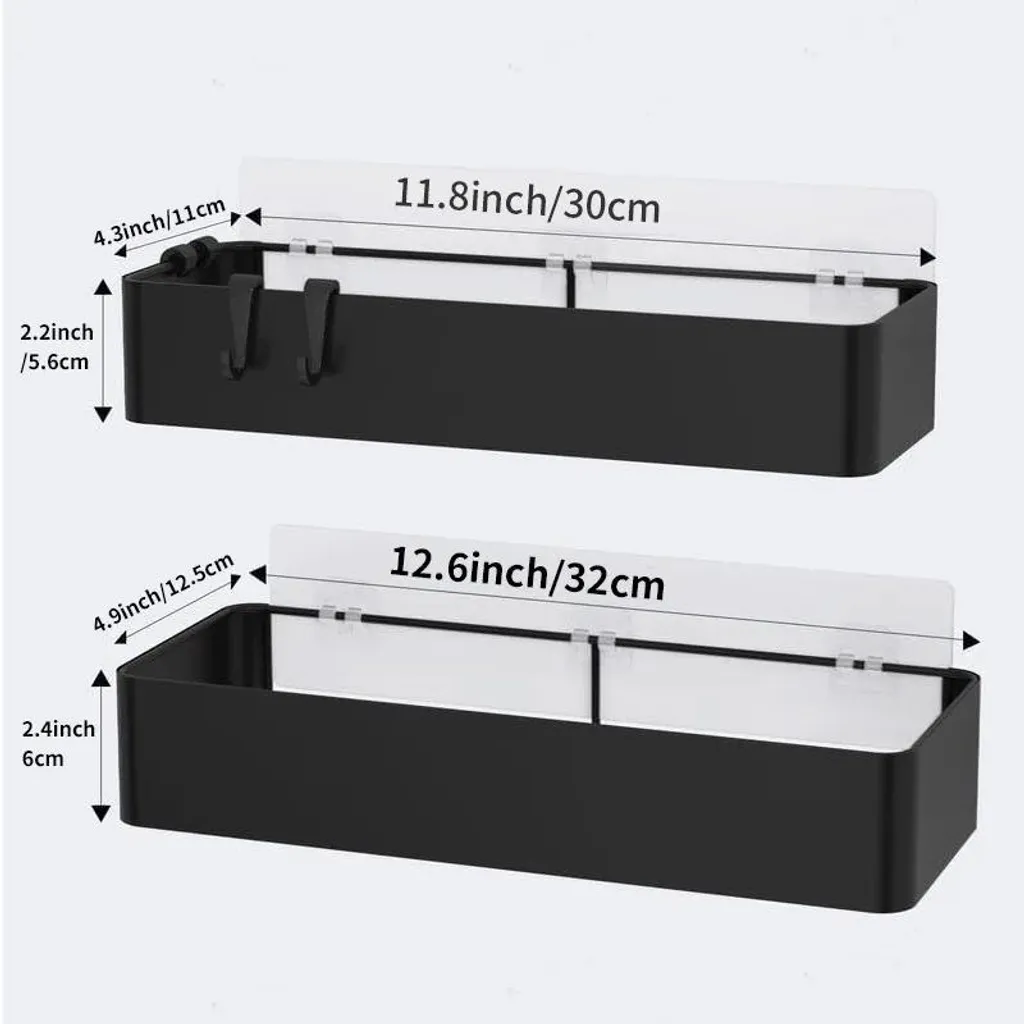 Panier de douche inox anti-rouille sans perçage à évacuation rapide - 2