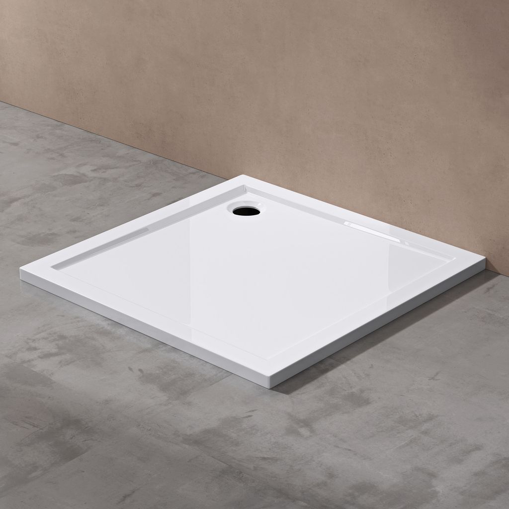 doporro Duschtasse Duschwanne 80x80x4 flach inkl. Produktbild 