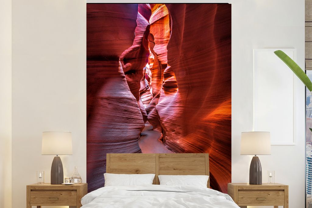MuchoWow Fototapete für Wohnzimmer oder Schlafzimmer Wandtapete Vinyl Motivtapete Landschaft - Höhlen - Stein - Natur - 145x220 cm - Wanddekora...