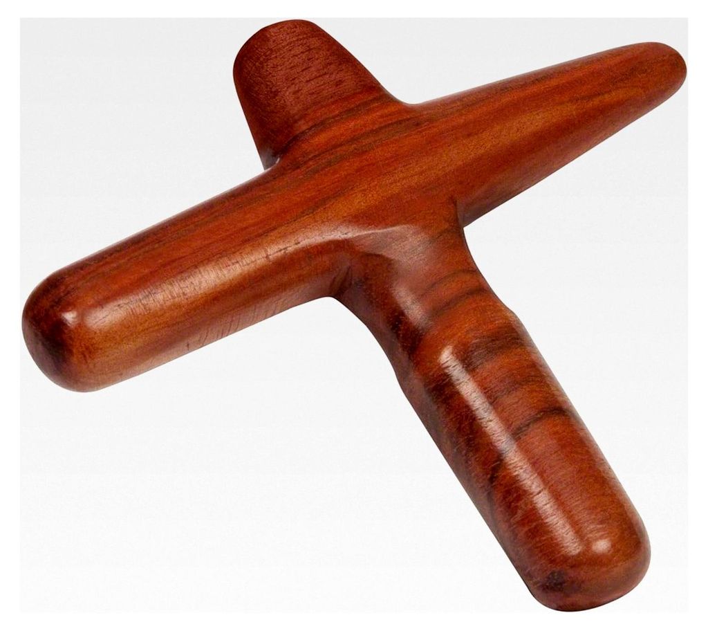 Massagekreuz aus Holz, einteilige Massagehilfe