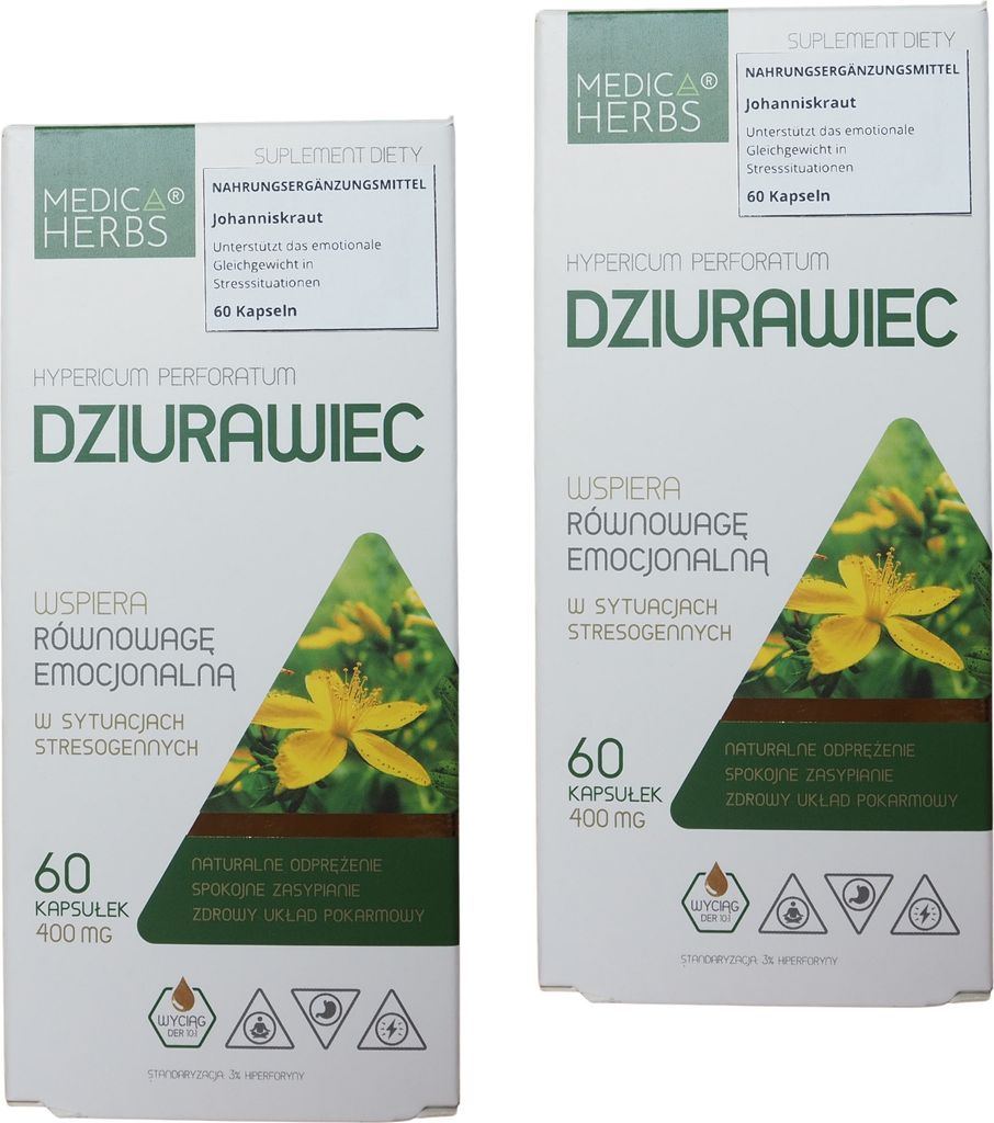 MEDICA HERBS Erba di San Giovanni 400 mg, 60 capsule. Immagine del prodotto 