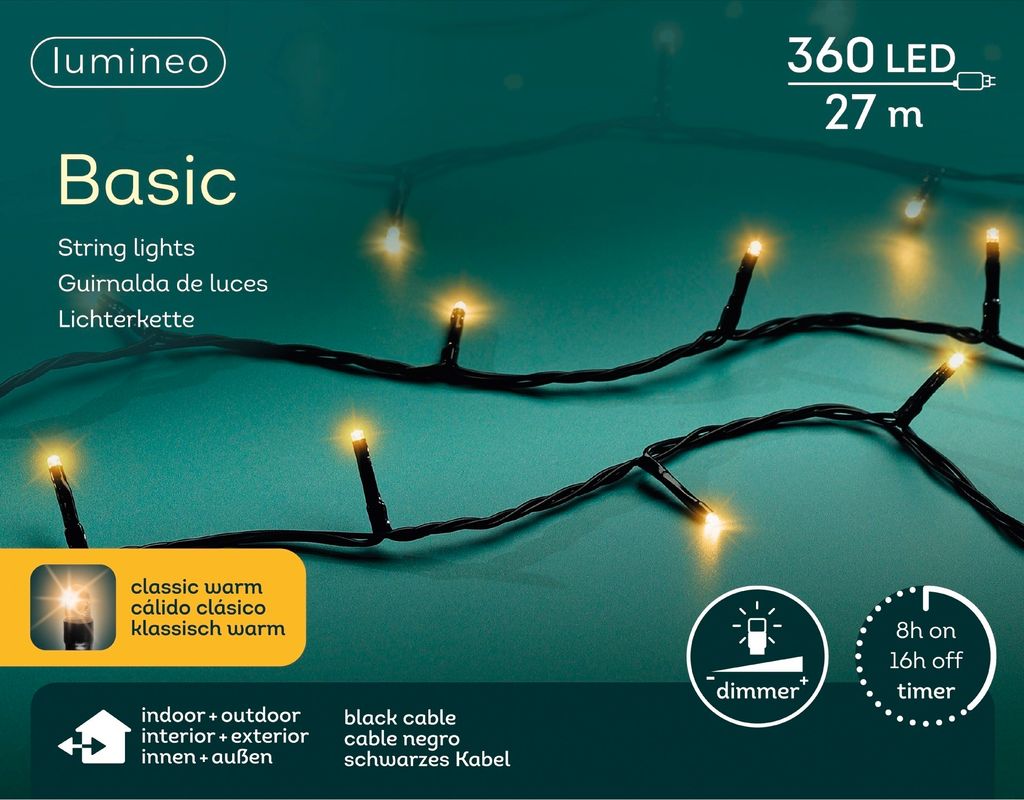 Lumineo LED luci fiabesche Basic 2700 cm 360 luci classiche Immagine del prodotto 