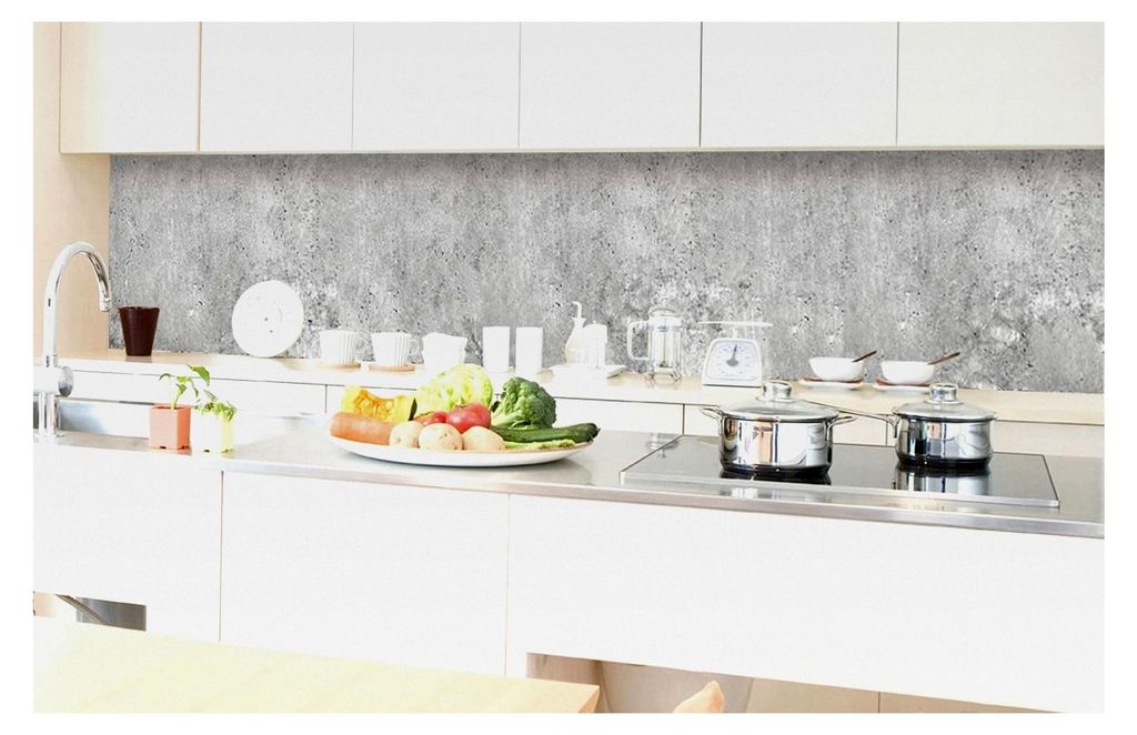 Küchenrückwand Folie selbstklebend Beton II | Dekofolie - Spritzschutz für Küche | EU - 350 cm x 60 cm