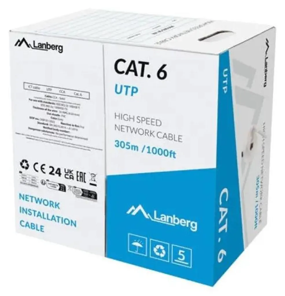 Éliminez les Lenteurs Wi-Fi avec le Câble Réseau Lanberg Cat6 305m UTP