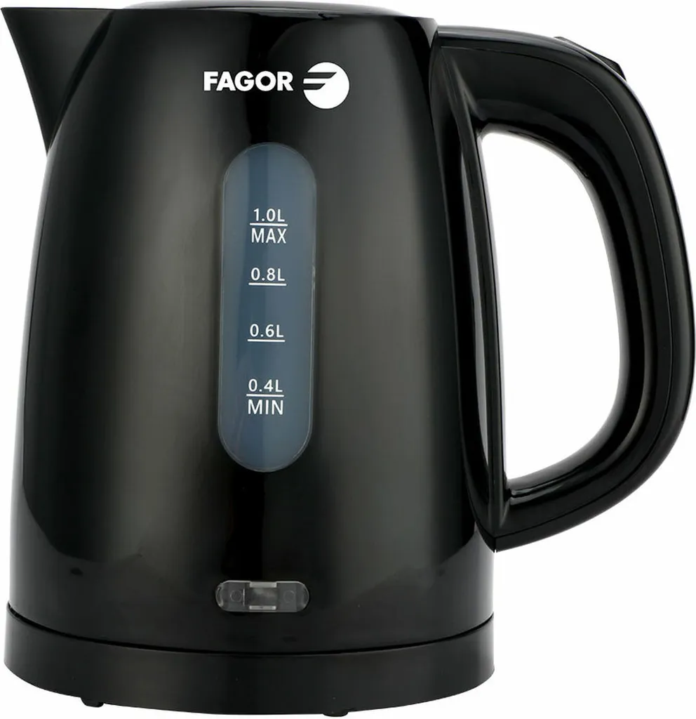 Petite Bouilloire Électrique Fagor Teya Noire 1L pour un Gain de Place