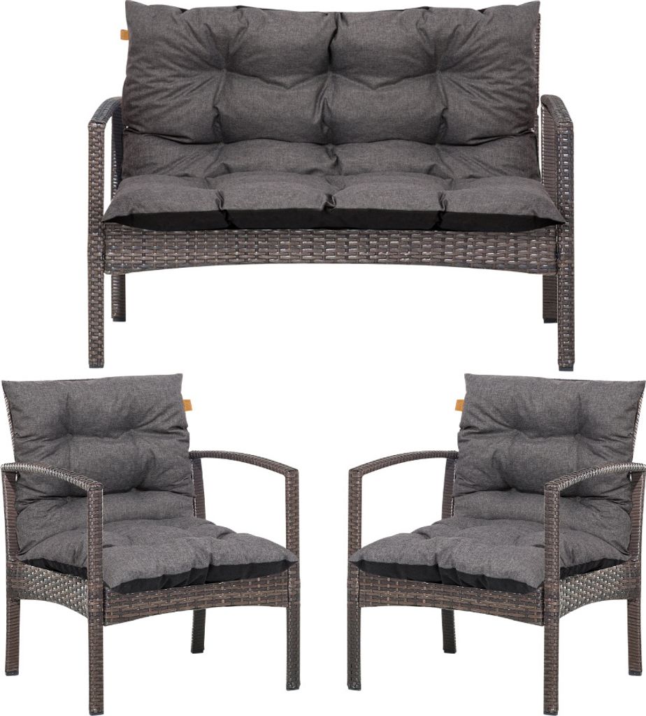 Palettenkissen Loungekissen Set 3-teilig, Outdoor Produktbild 