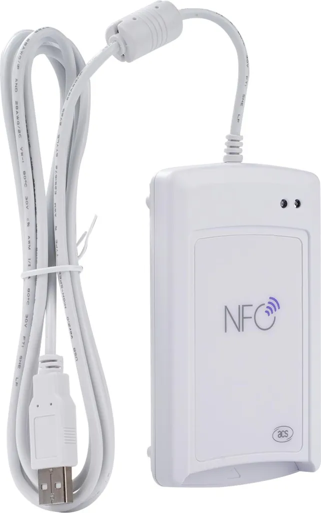 Lecteur de carte à puce NFC 13,56 MHz Bluetooth compatible iOS Android